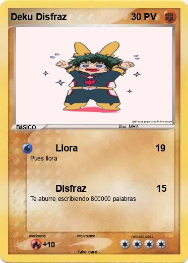 Pokemon Deku Disfraz