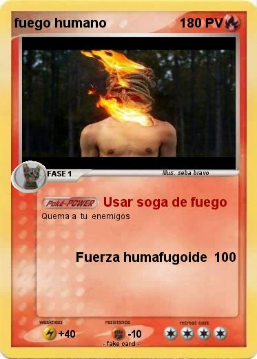 Pokemon fuego humano
