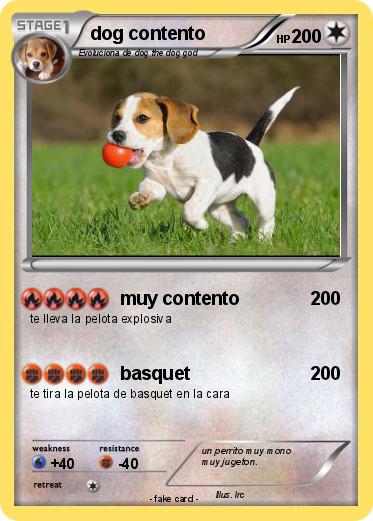 Pokemon dog contento