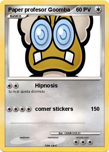 Pokemon Paper profesor Goomba