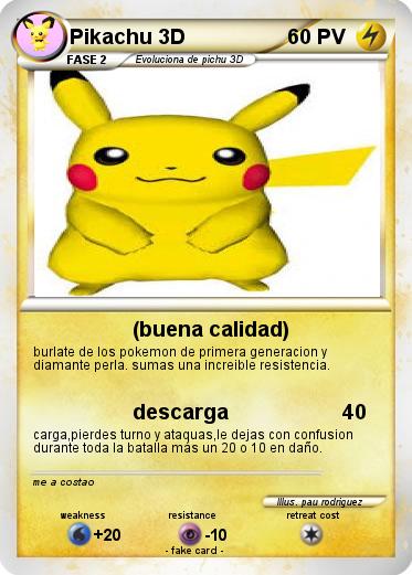 Pokemon Pikachu 3D