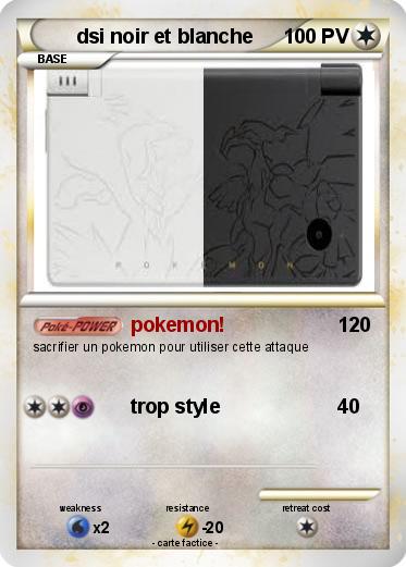Pokemon dsi noir et blanche