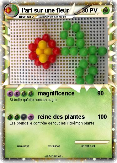 Pokemon l'art sur une fleur
