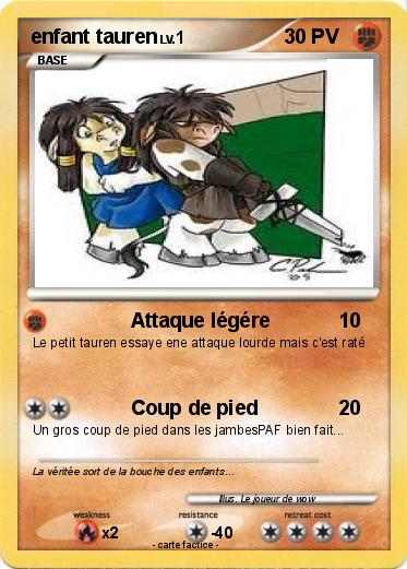 Pokemon enfant tauren