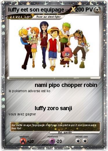 Pokemon luffy eet son equipage