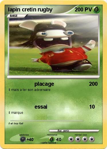 Pokemon lapin cretin rugby