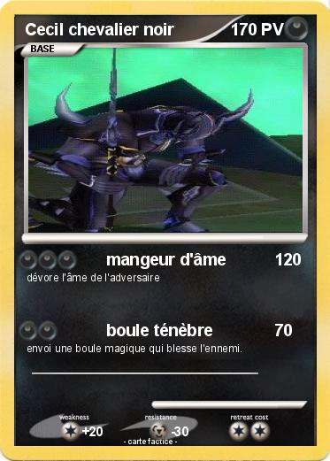 Pokemon Cecil chevalier noir