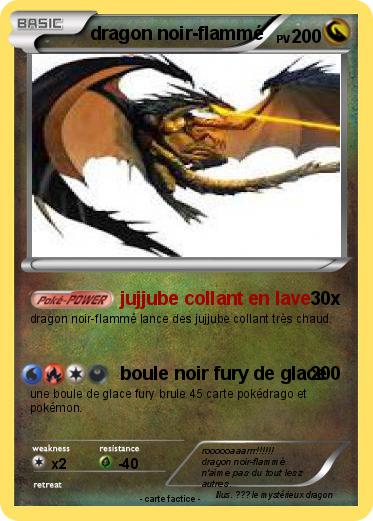 Pokemon dragon noir-flammé