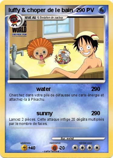 Pokemon luffy & choper de le bain  2