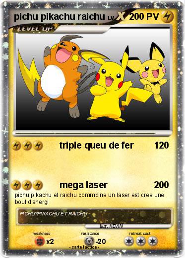 Pokemon pichu pikachu raichu