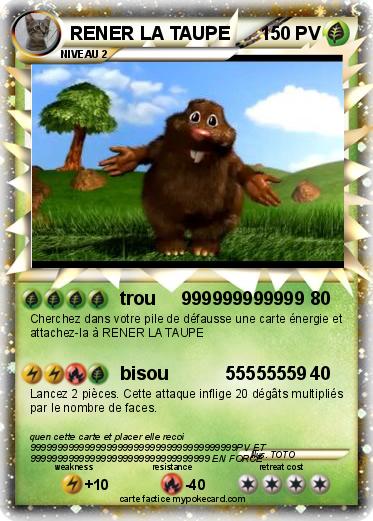 Pokemon RENER LA TAUPE