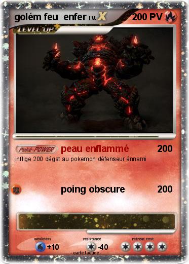 Pokemon golém feu  enfer