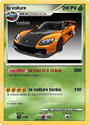 Pokemon la voiture