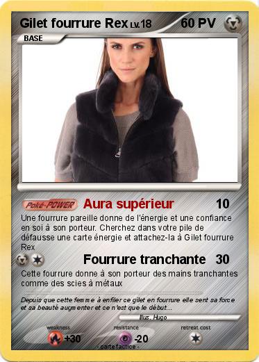 Pokemon Gilet fourrure Rex