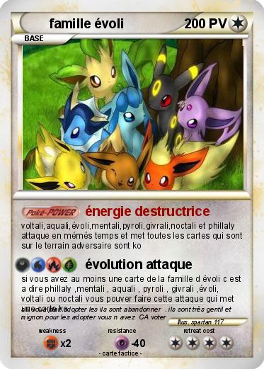 Pokemon famille évoli