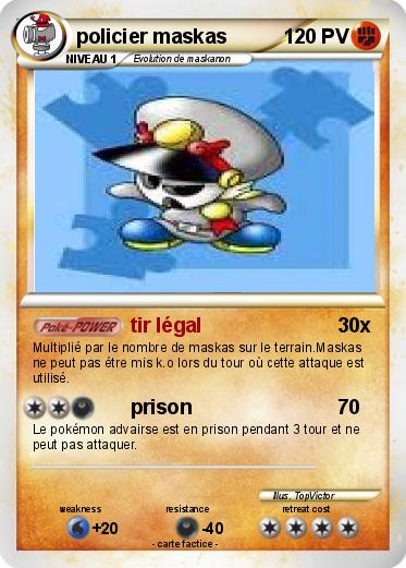 Pokemon policier maskas