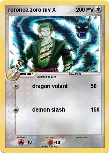 Pokemon roronoa zoro niv X