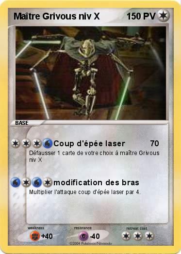 Pokemon Maître Grivous niv X