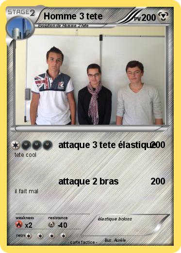 Pokemon Homme 3 tete