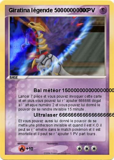 Pokemon Giratina légende 50000000000