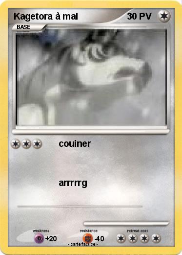 Pokemon Kagetora à mal