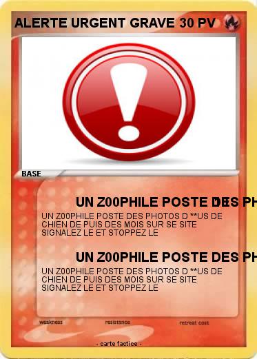 Pokemon ALERTE URGENT GRAVE