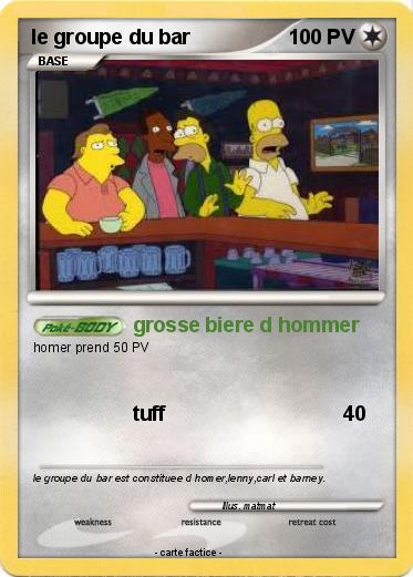 Pokemon le groupe du bar