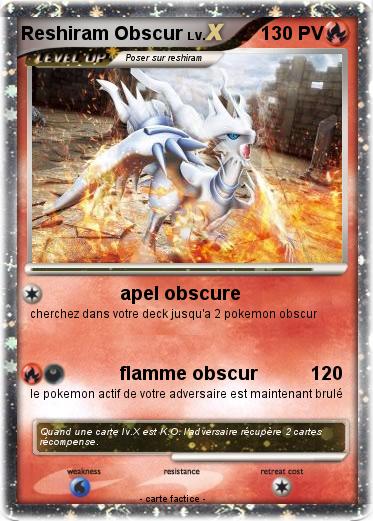 Pokemon Reshiram Obscur