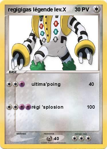 Pokemon regigigas légende lev.X