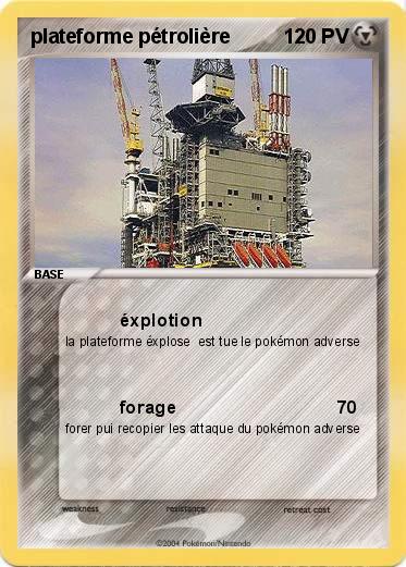 Pokemon plateforme pétrolière