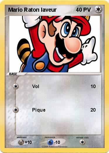 Pokemon Mario Raton laveur