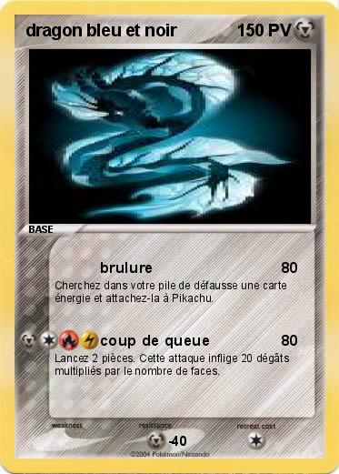 Pokemon dragon bleu et noir