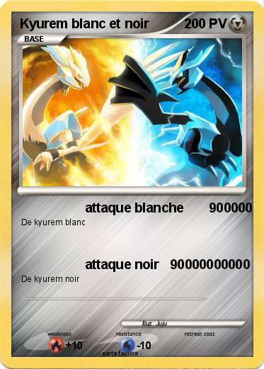 Pokemon Kyurem blanc et noir