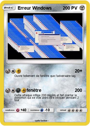 Pokemon Erreur Windows