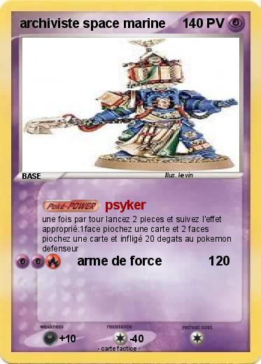 Pokemon archiviste space marine