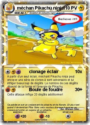 Pokemon méchan Pikachu ninja