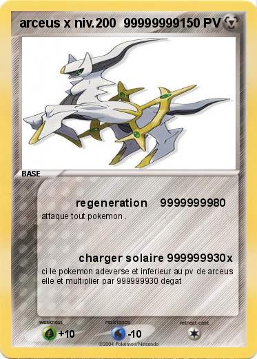 Pokemon arceus x niv.200  99999999