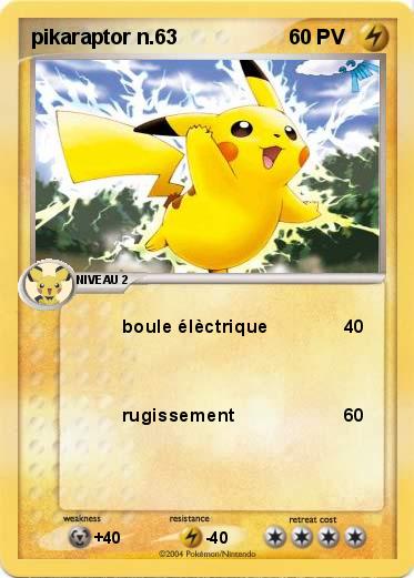 Pokemon pikaraptor n.63