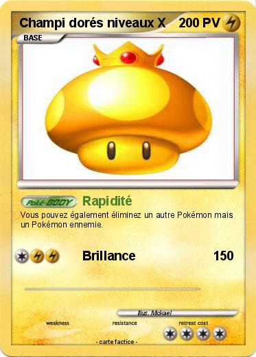 Pokemon Champi dorés niveaux X
