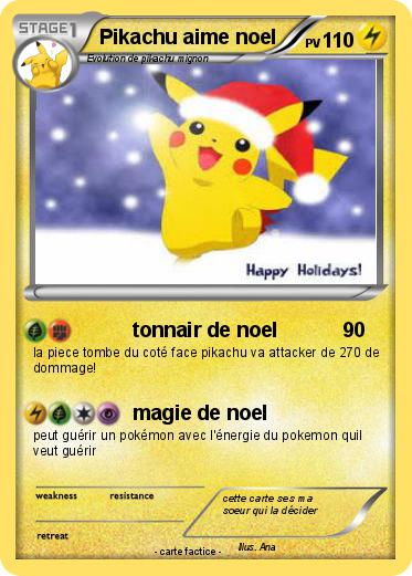 Pokemon Pikachu aime noel