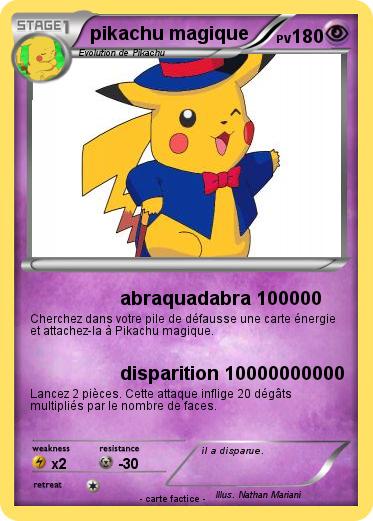 Pokemon pikachu magique