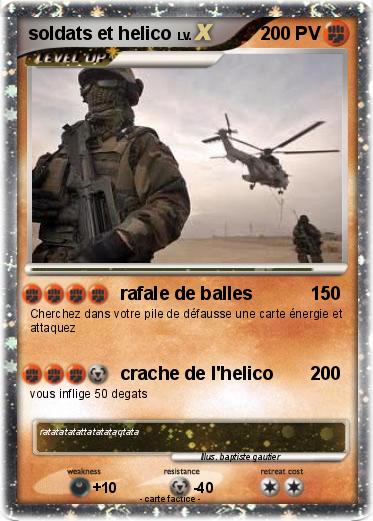 Pokemon soldats et helico