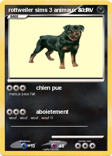 Pokemon rottweiler sims 3 animaux & cie
