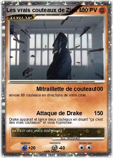 Pokemon Les vrais couteaux de Ziak