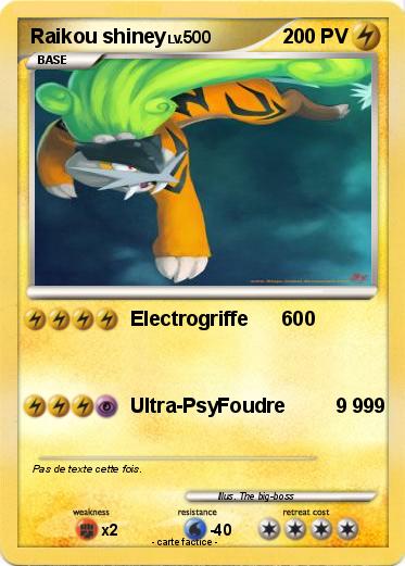 Pokemon Raikou shiney