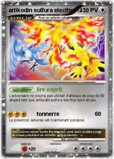 Pokemon artikodin sulfura electhor