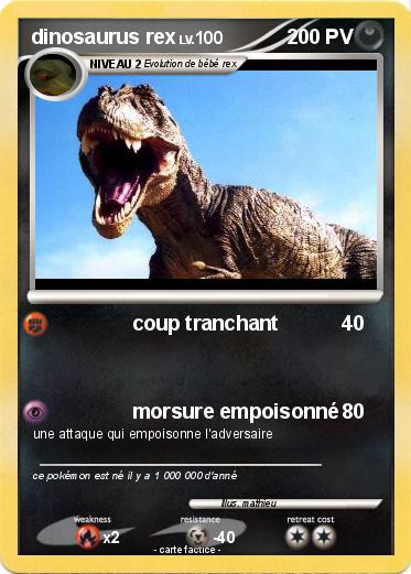 Pokemon dinosaurus rex