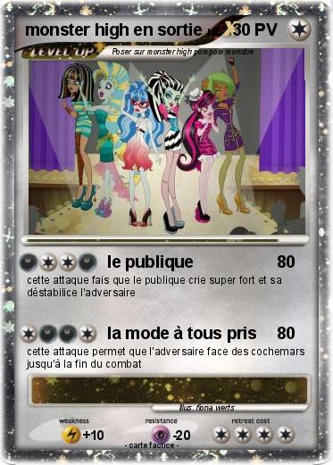 Pokemon monster high en sortie
