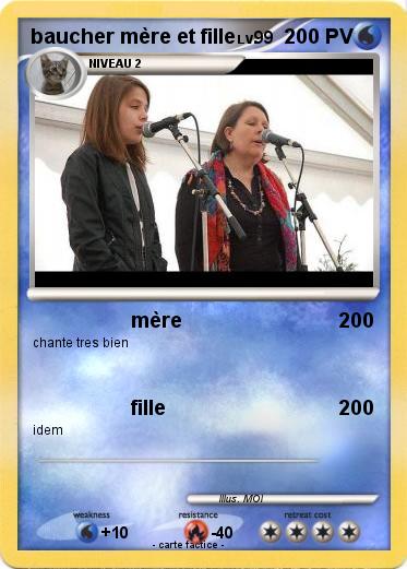 Pokemon baucher mère et fille