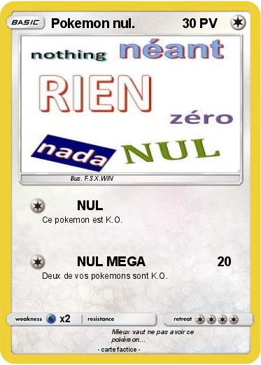 Pokemon Pokemon nul.